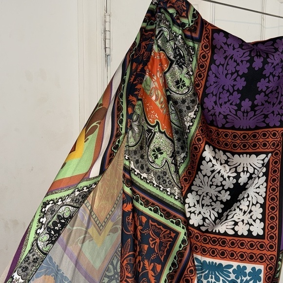 Zara women’s printed two piece crop blouse and skirt set size XL new with tags - Picture 8 of 15